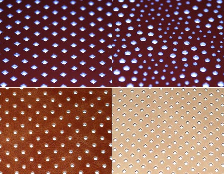 Perfoworowanie skóry, perforowanie materiałów synteteycznych